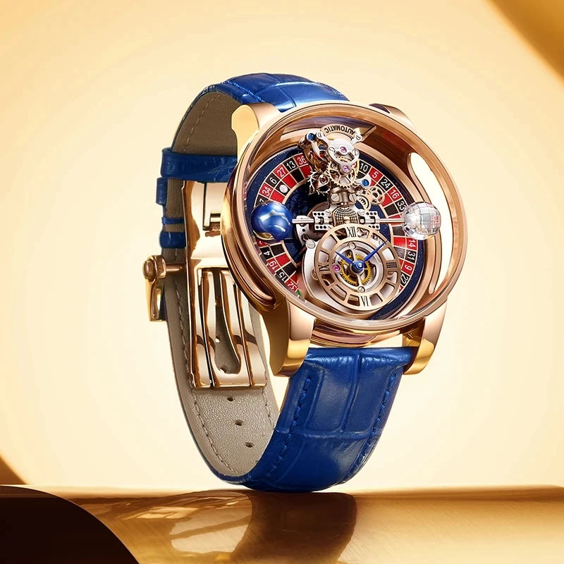 2024 PINDU DESIGN Men Watches Top Brands Luxury Celestial Series Roulette Creative Watch Quartz Wristwatch Montre Homme