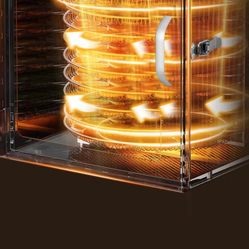 10/12/16 Tier Rotary Food Dehydrator Smart Commercial & Home Dryer for Fruit, Veg, Meat, Snacks, Herbs