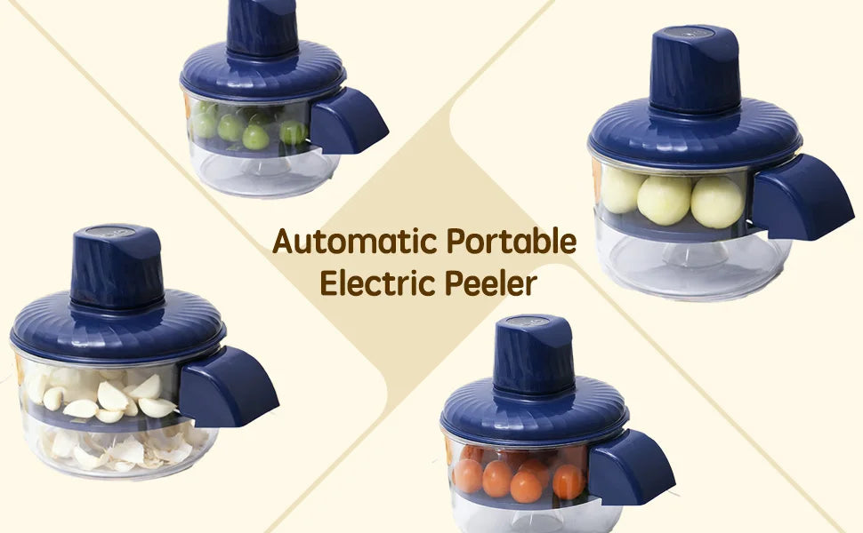 Upgrade 2-in-1 Automatic Grape Peeler Machine, Electric Garlic and Cherry Tomato Peeler, Cordless Fruit Skin Remover for Small P