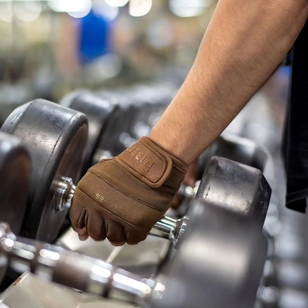 1 Pair Bodybuilding Gym Gloves Weightlifting Dumbbell Training Anti-Slip Fitness Gloves Crossfit Workout Exercise for Men Women
