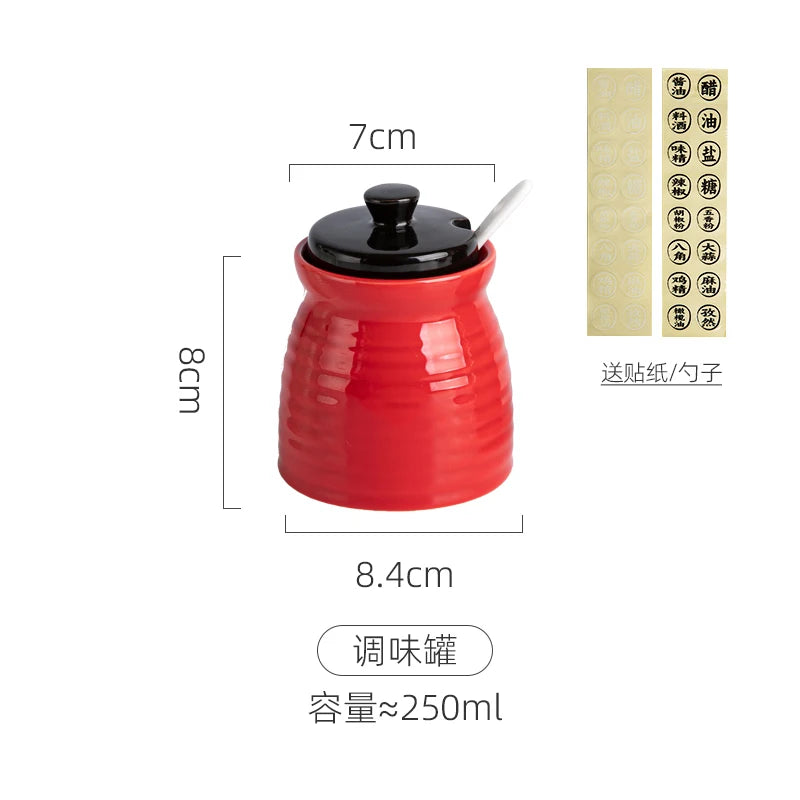 Japanese restaurant ceramic seasoning jar Seasoning jar soy sauce pot bottle mini small tableware