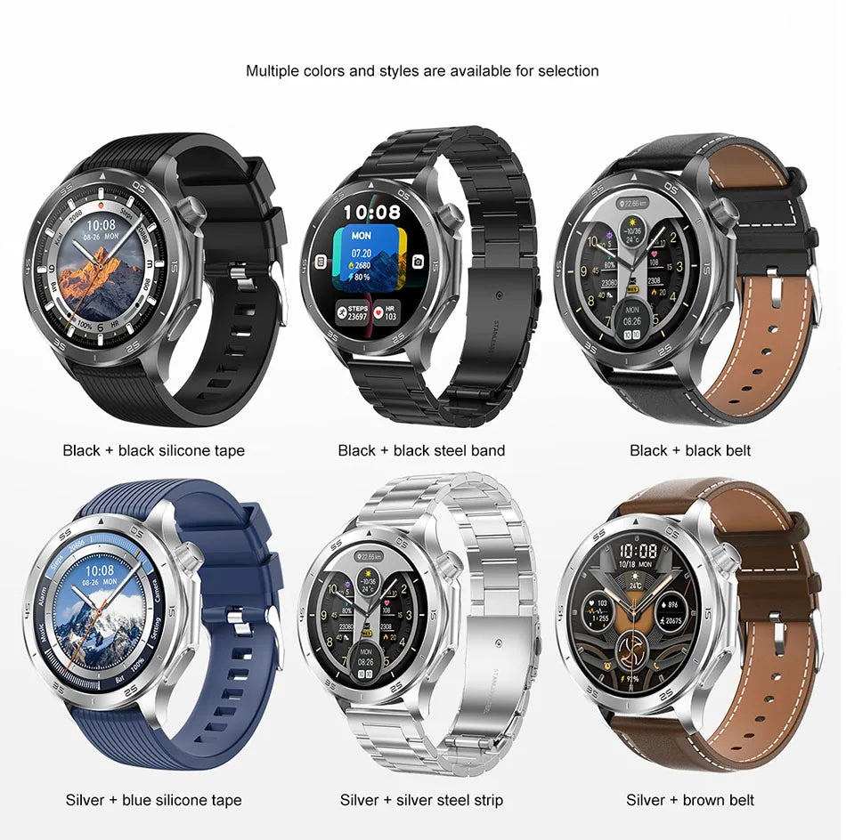 For OPPO Watch X Smart Watch Men High-end Business Men Bluetooth Call IP68 Waterproof Fitness Tracker Smartwatch Man 2025 New