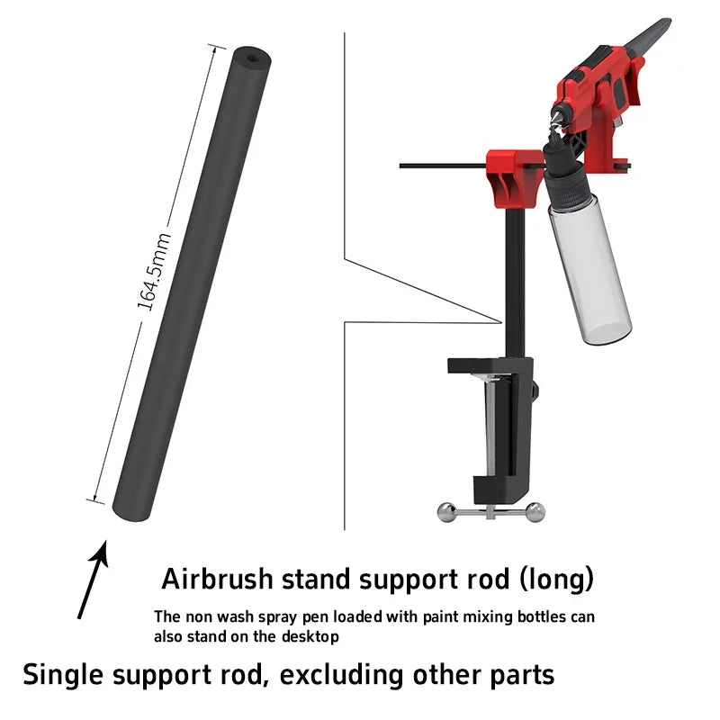 PT-AB Wash-Free Airbrush with Marker Rack for Scale Model Painting Quick Color Change Hobbyist DIY Craft Tools