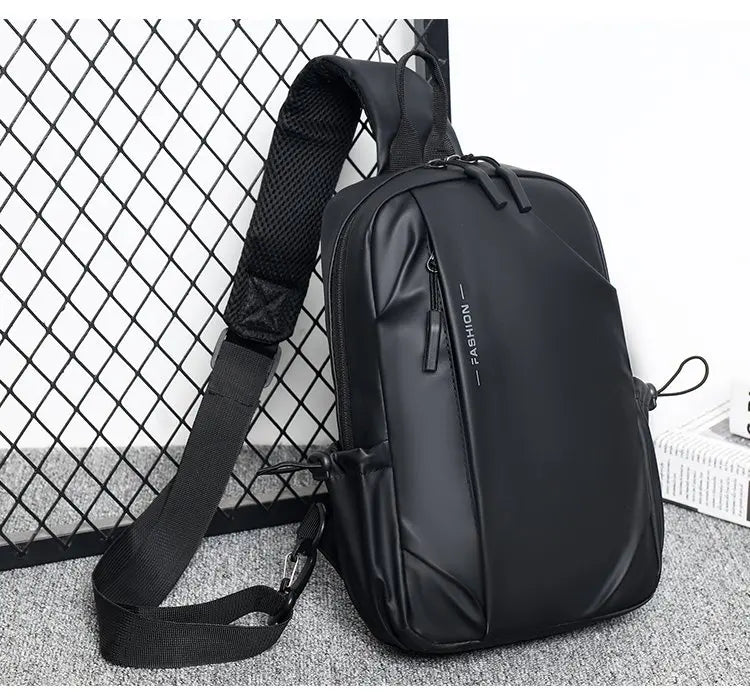 Large Capacity Fashion Waterproof Men's Crossbody Bag Travel Casual Ladies Single Shoulder Slant Bag Korean Style Chest Bag