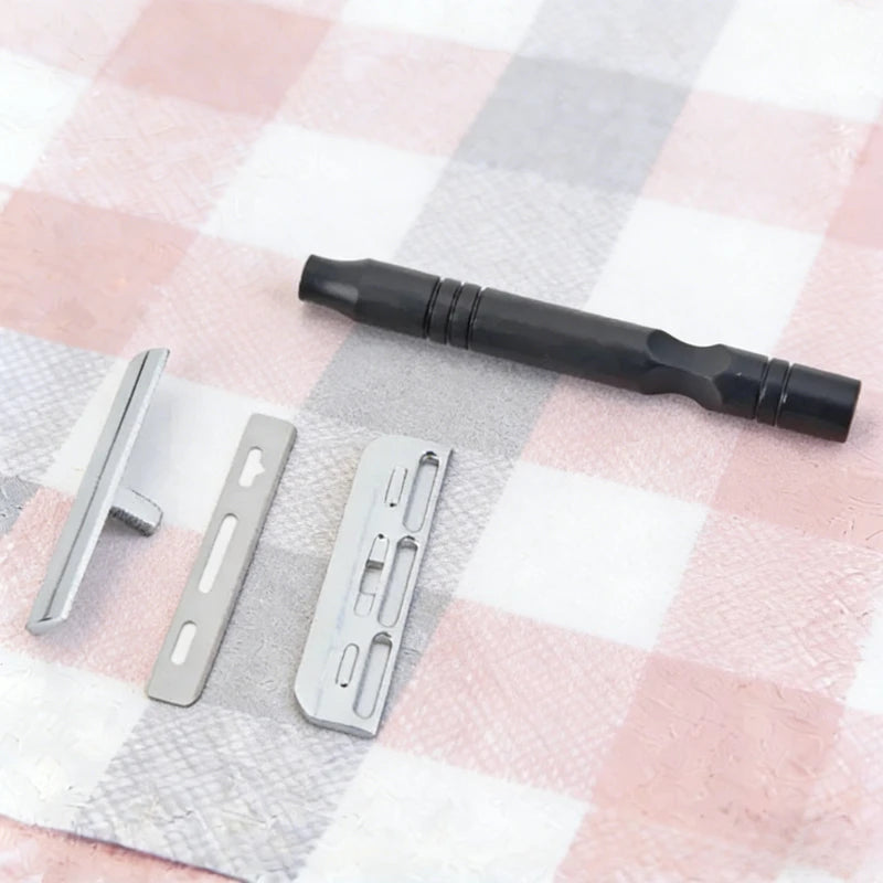 2026 YAQI Chrome And Black Color Aluminum Handle Light Weight AC Blade Excalibur Single-edged Mens Shaving Safety Razor