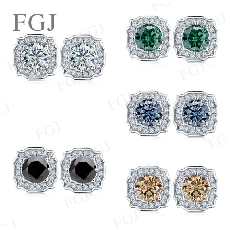 100% Real Moissanite Tennis Necklace for Woman Men Wedding Jewelry With GRA 925 Sterling Silver Plated 18K White Gold Necklace