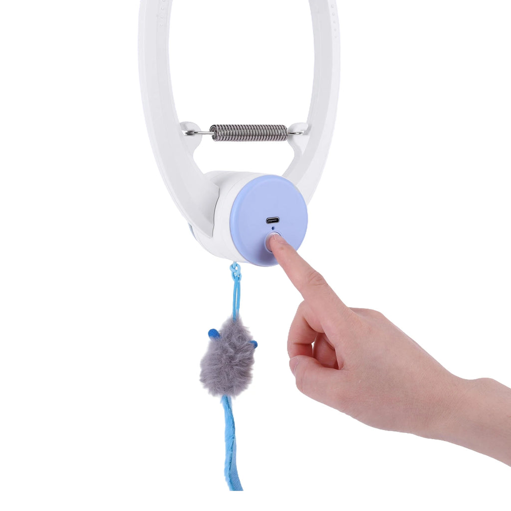 Retractable Door Hanging Automatic Retractable Kitten Toys Independent Play Hanging Door Cat Toys for Cat Kitten Playing Exercis
