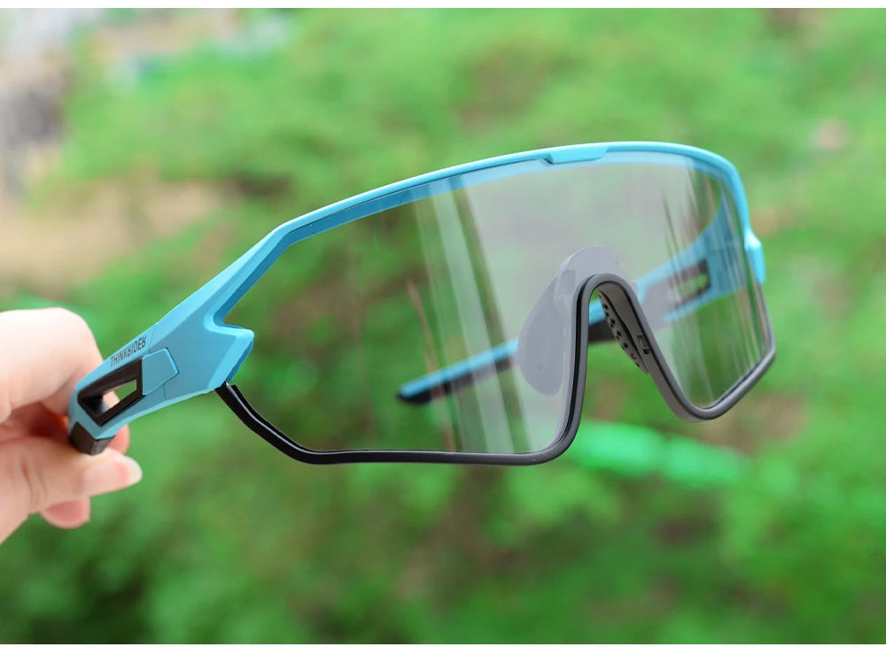 ThinkRider Bike Photochromic Cycling Glasses Bicycle Glasses Sports Men's Sunglasses MTB Road Cycling Eyewear Protection Goggles