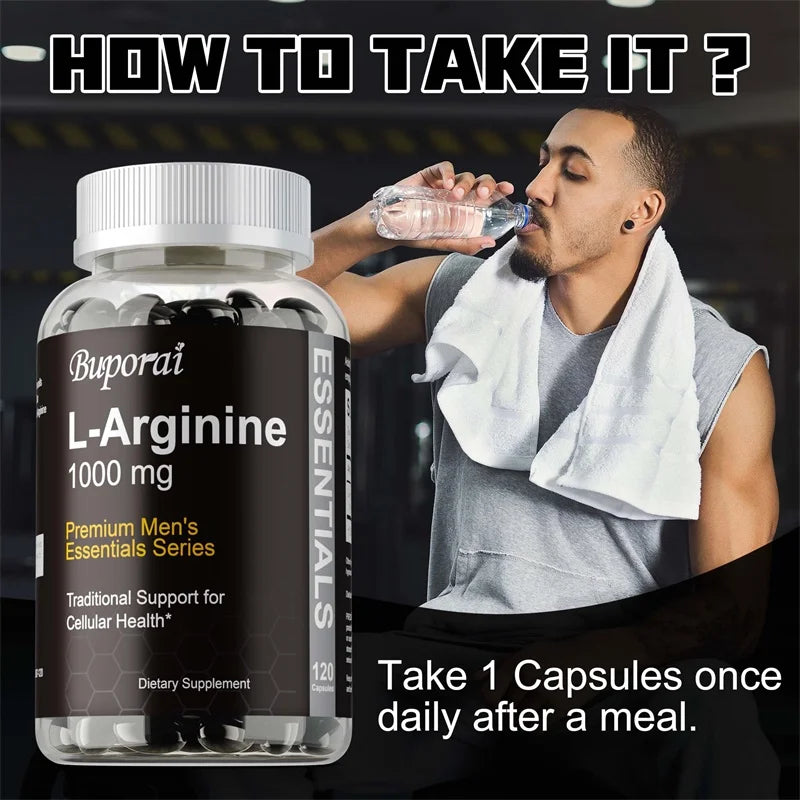 L-Arginine Capsules - Performance, Endurance, Lean Muscle, and Improve Men's Health