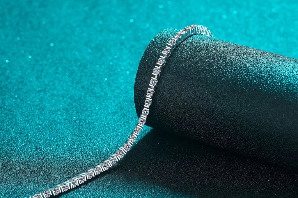 Women's PT950 Platinum Bracelet, 18cm Single 10 Points 3.9 Carat, Hip-Hop Luxury Style Full Diamond Jewelry.