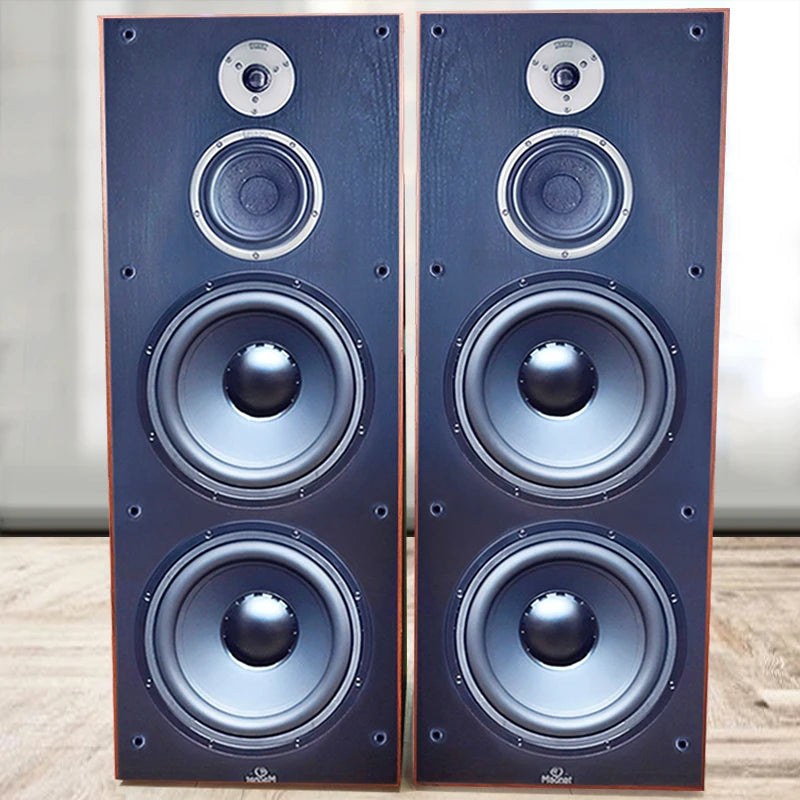 200W 12-inch Floor Speakers Surround Hi-fi Passive Speakers Home Theater High-power Bookshelf Speakers Three-unit Bass Speakers