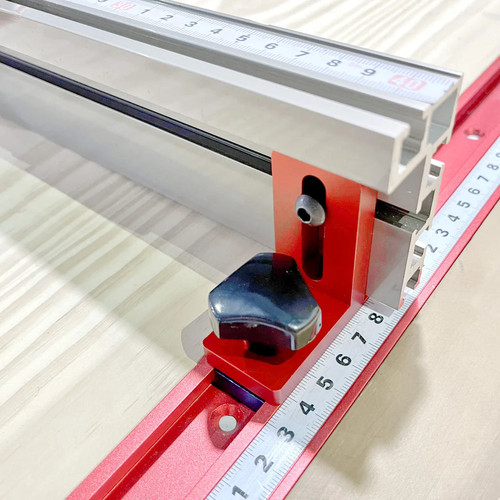 Miter Track Stop T-Slot T-Tracks Stop Chute Locator Aluminium Alloy Backing Connector for Woodworking Guide Rail Table Saw DIY