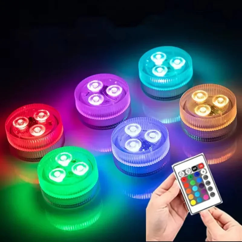Remote Control Underwater Light Waterproof,Color Changing LED Pool Lamp for Indoor Aquarium, Bowl, Table Centerpiece Nightscape