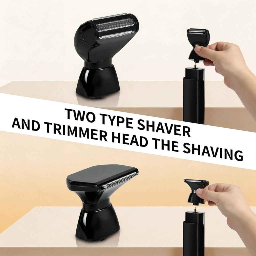 Men Shaving 180 Degrees Foldable Electric Back Hair Shaver Long handle men back shaver 2 In 1 Facial Hair Trimmer Razor