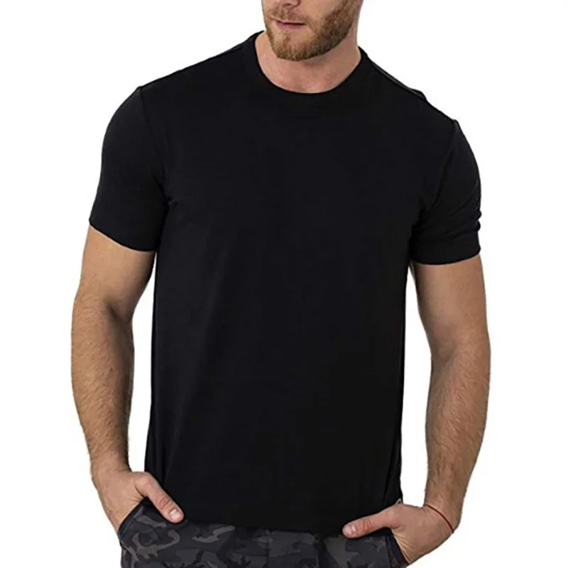 Men's 100% Superfine Merino Wool T-Shirt Base Layer Wicking Breathable Quick Dry Anti-Odor No-itch Comfortable Fit Size