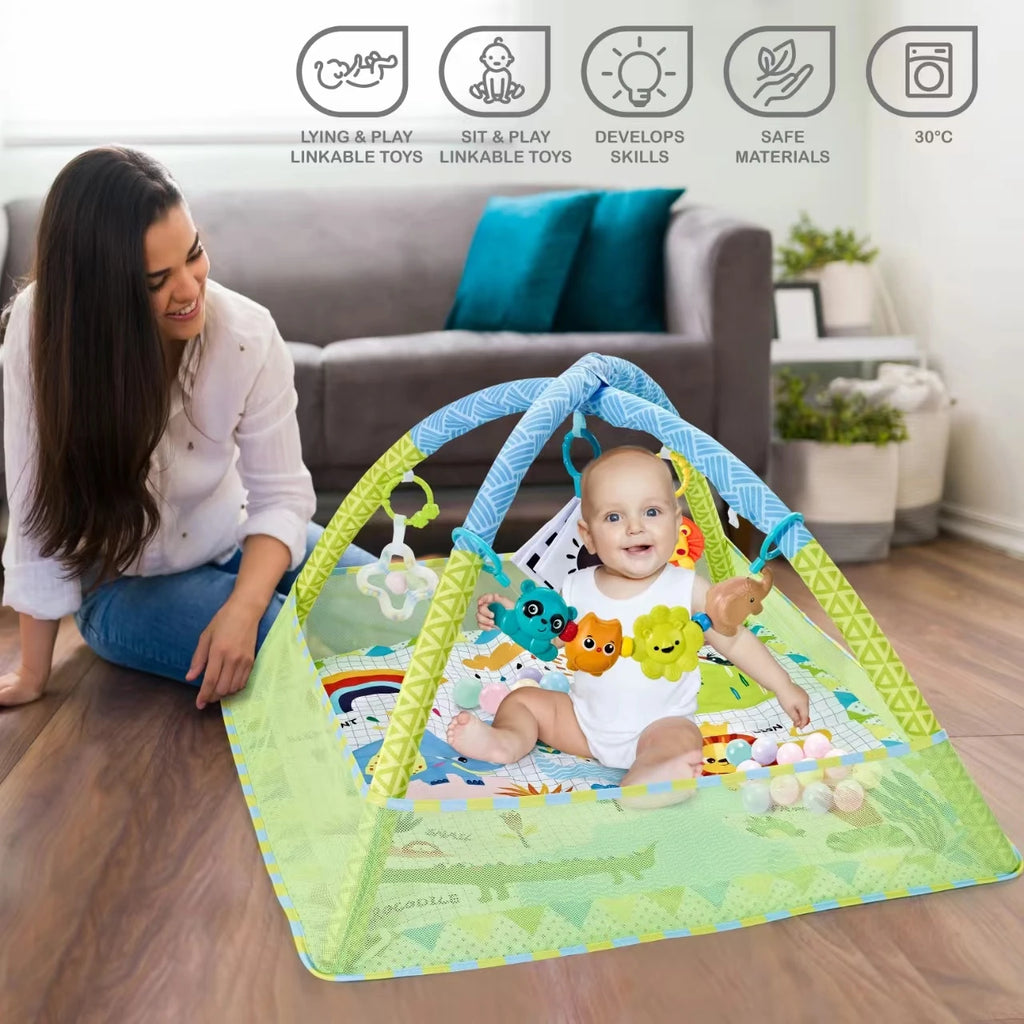 Baby Educational Fitness Frame For Children Crawling Game Blanket Infant Multi-function Detachable Toys Fence Crawling Blanket