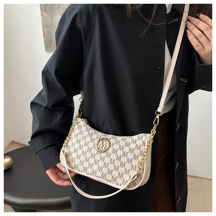Vintage Floral Print Underarm Bag Women's Crossbody Shoulder Bag Casual Versatile Small Bag Popular Female Fashion Design