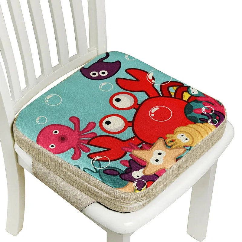 Cartoon Children Booster Seats Cushion Portable Baby Seat Cushion Increased Dining Chair Pad Toddlers Highchair