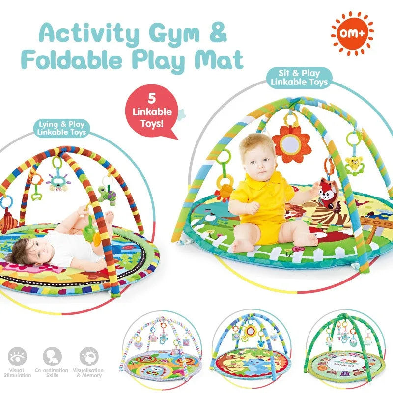 Multifunctional Baby Fitness Activity Frame Baby Awakening Mat Crawl Blanket With Fence Activity Pad  Baby Educational Mat Gift