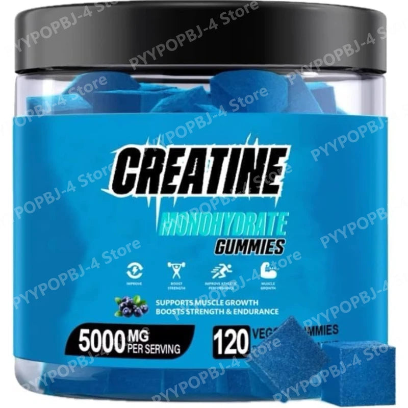 Creatine Monohydrate Gummies for Men & Women-5g of Creatine Monohydrate Per Serving- Help Increase Strength and Build Muscle