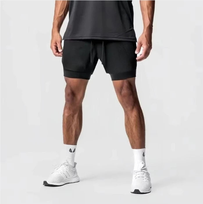 ONE PIECE Classic Anime Luffy Peripheral Printed Double-layer Shorts 2025 American Summer Men's Loose Sports Breathable Pants