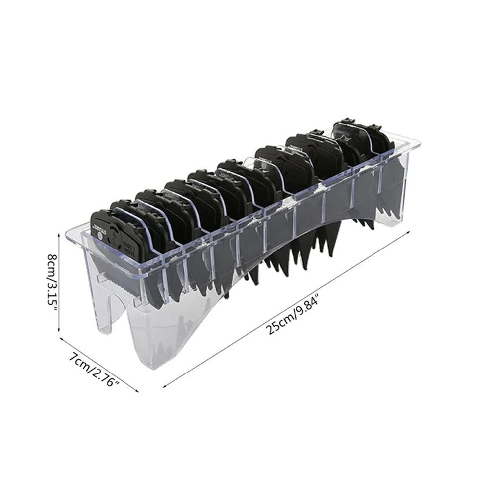 10 Piece Set Barbershop Hairdressing Electroplating Haircut Limit Comb Trimmers Positioning Comb Salon Styling Tool Bring A Box