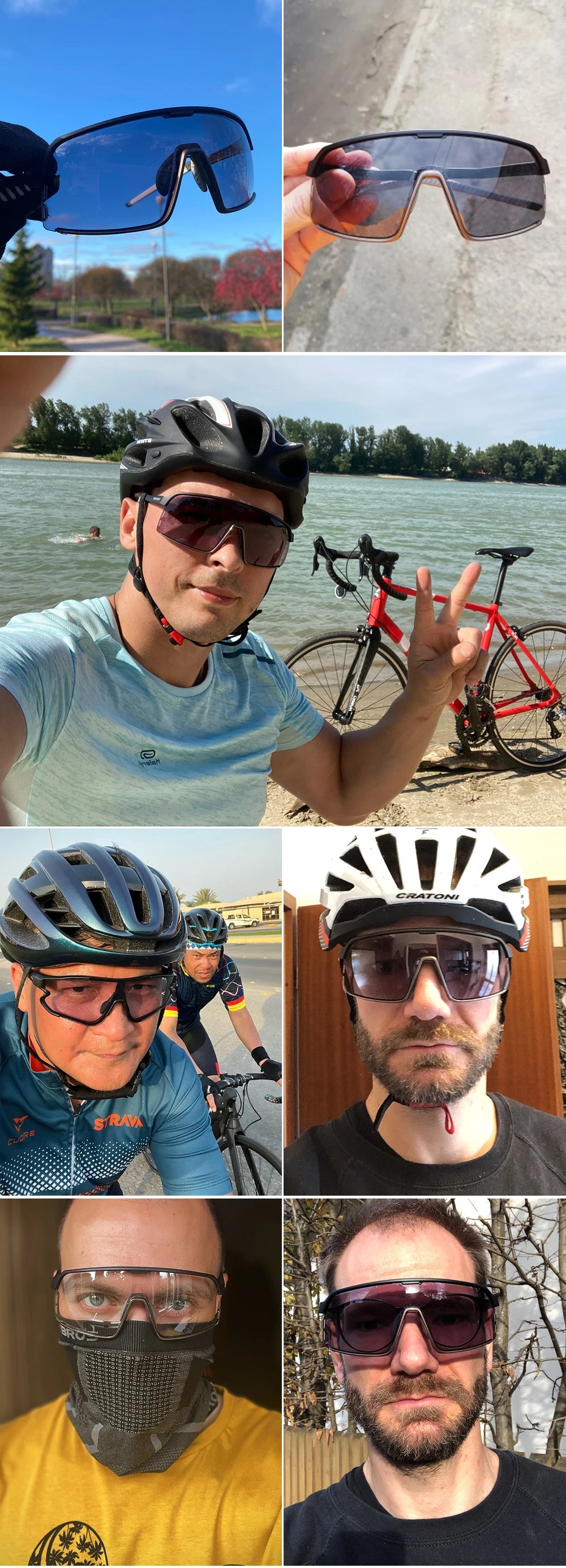 ThinkRider Bike Photochromic Cycling Glasses Bicycle Glasses Sports Men's Sunglasses MTB Road Cycling Eyewear Protection Goggles