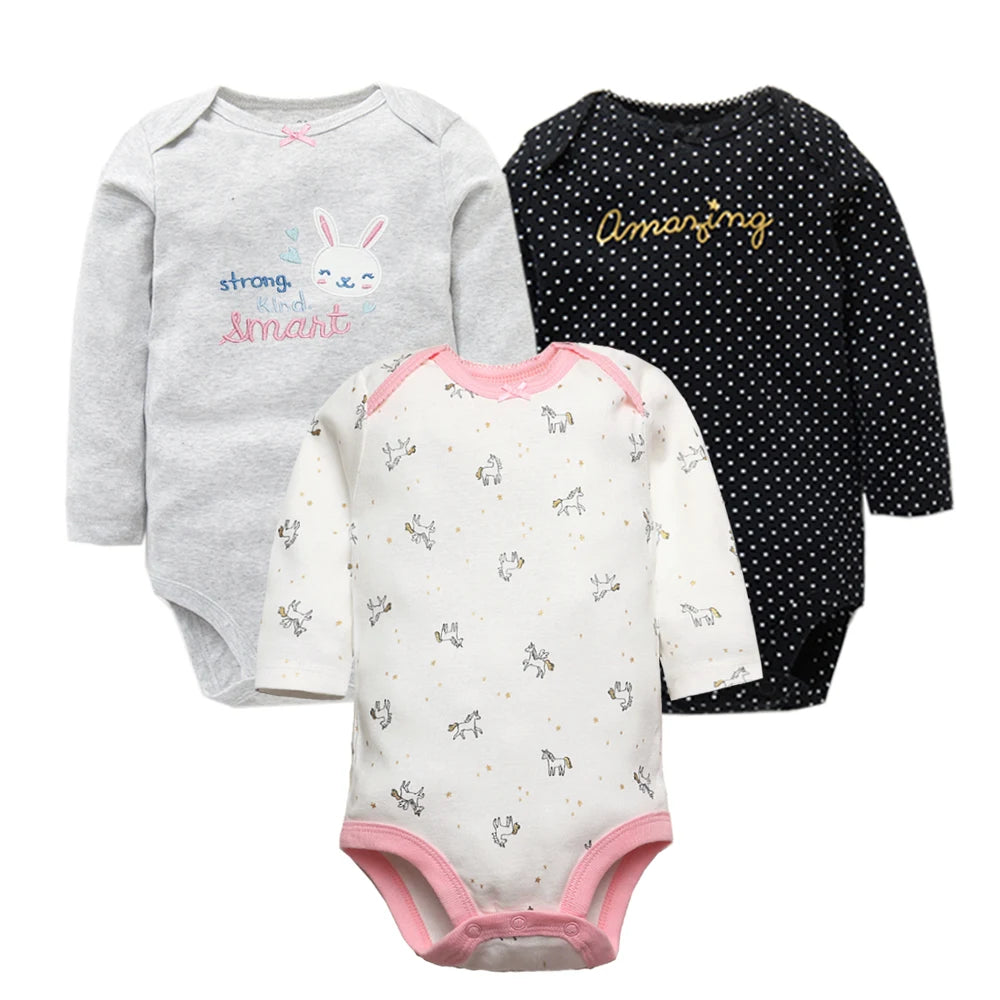 2023 Spring Autumn Baby Bodysuits Long Sleeve Baby Boy Girl Clothes 100% Cotton Bebe Jumpsuit Newborn Body Infant 0-24Month