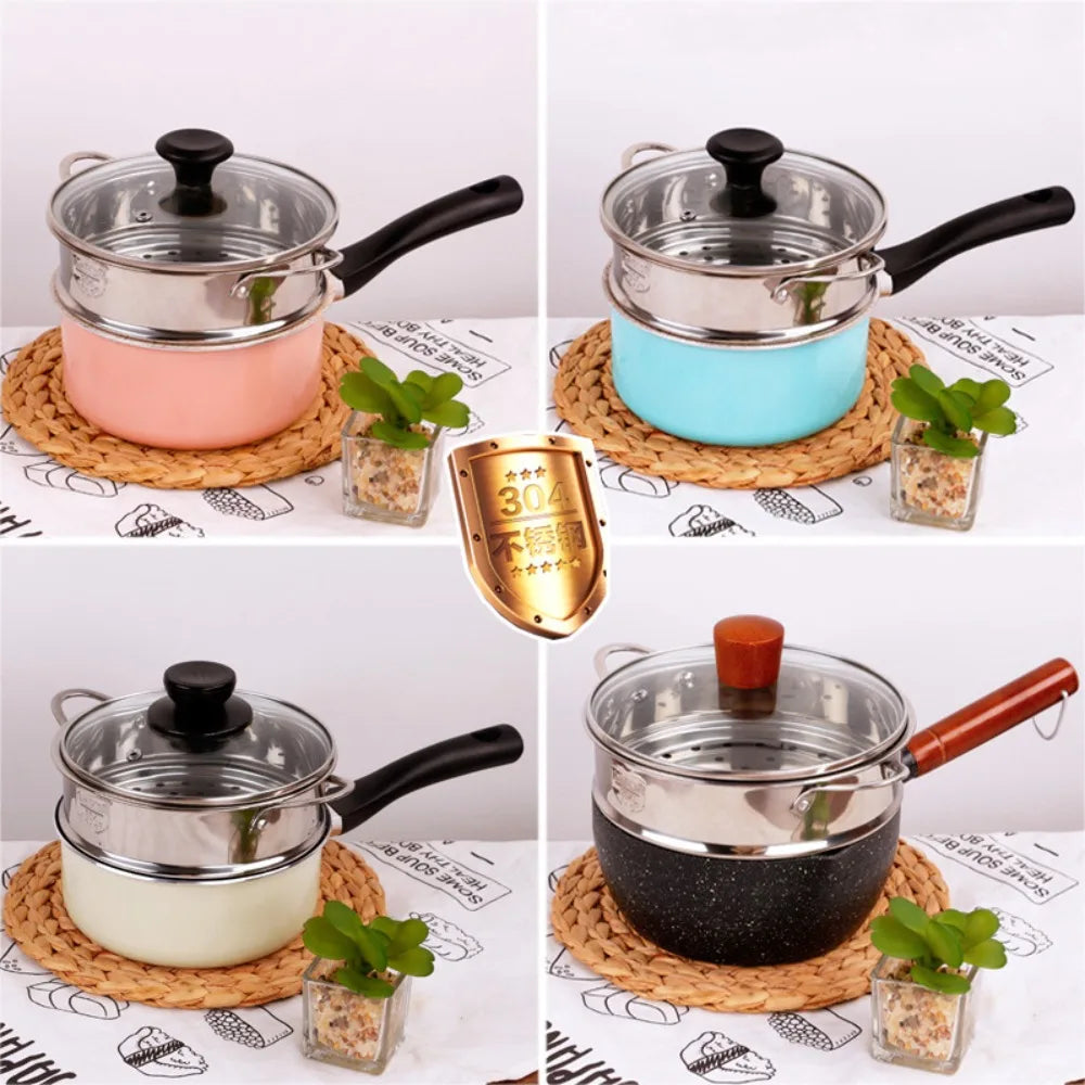 New 304 Stainless Steel Steamer Basket Thickened 16-32cm Food Steam Rack Generic Safe Material Drain Basket Home Cooking