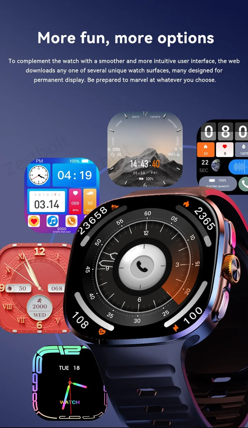 Original M99 Smartwatch with 2.4 Inch AMOLED Screen 4G/5G SIM Card Slot GPS WiFi 190° Rotating Camera Android 10.0 Gaming Watch