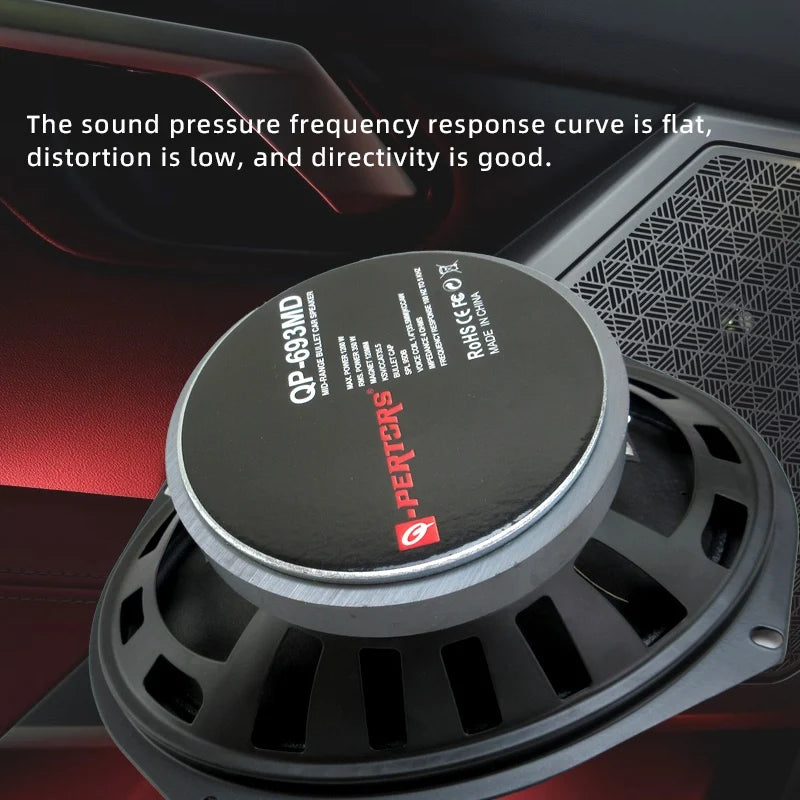 1pc 6*9inch High-Fidelity Mid-Range Car Speaker 1200W Surround Sound Audio Music Stereo Subwoofer Speaker 95dB Easy Installation