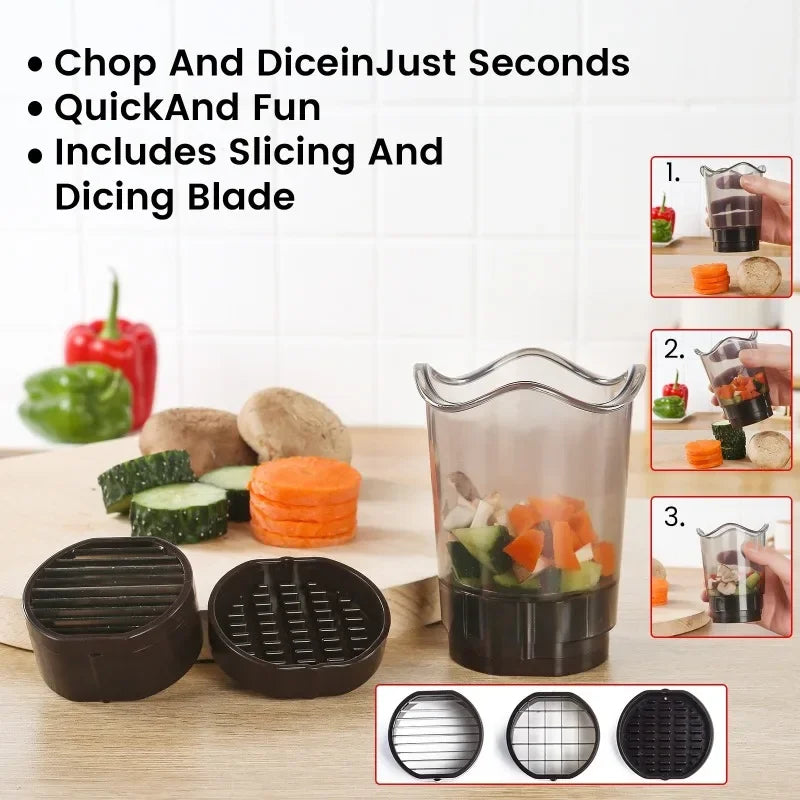 Removable Blade Fruit Slicer Multi Use Kitchen Gadget for Strawberries Bananas Vegetable Cutter Easy Clean Design