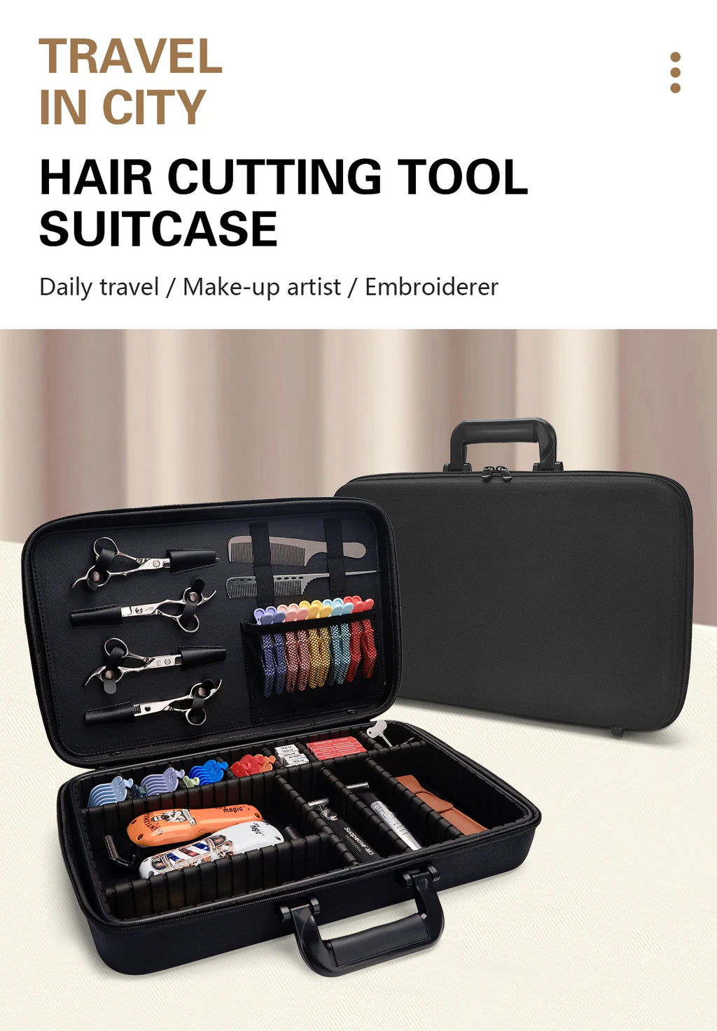 Electric Clipper Bag Barber Tool Storage Case Travel Shaver Organizer Beard Trimmer Box Salon Hairdressing Carrying Case