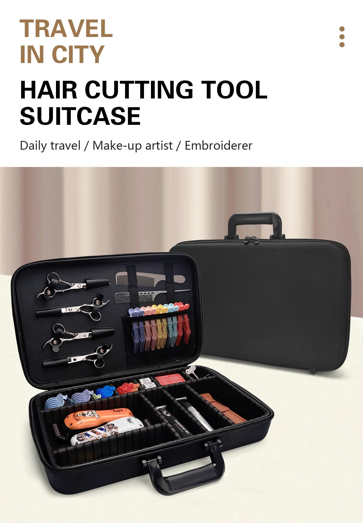 Electric Clipper Bag Barber Tool Storage Case Travel Shaver Organizer Beard Trimmer Box Salon Hairdressing Carrying Case