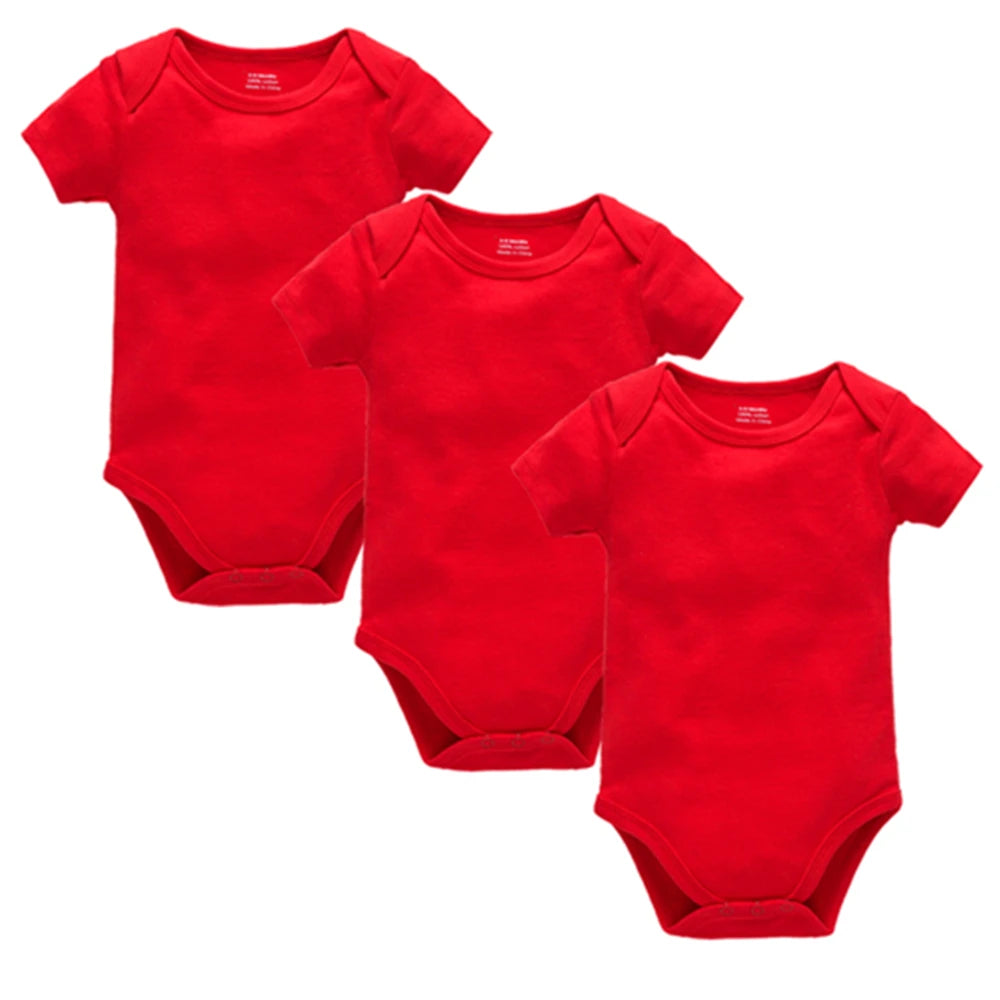 2025 Solid White Baby Clothes Short Sleeve Cotton Baby Girls Boys Bodysuit Newborn body bebe 0-24 months Infant Jumpsuit