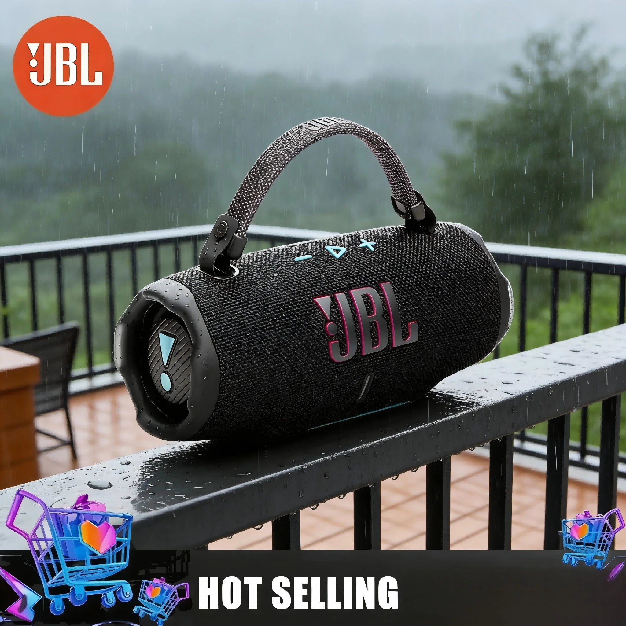 JBL Charge 6 Portable Bluetooth Speaker Rugged Waterproof with Deep Bass And Clear Tweeter for Travel