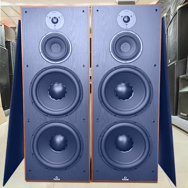 200W 12-inch Floor Speakers Surround Hi-fi Passive Speakers Home Theater High-power Bookshelf Speakers Three-unit Bass Speakers