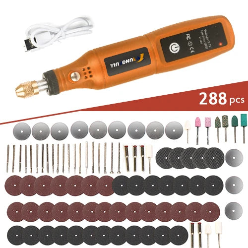 Cordless Mini Electric Rotary Tool Set 16000RPM USB Charging Engraving Pen Electric Drill Dremel Tools Jewelry Metal Polishing