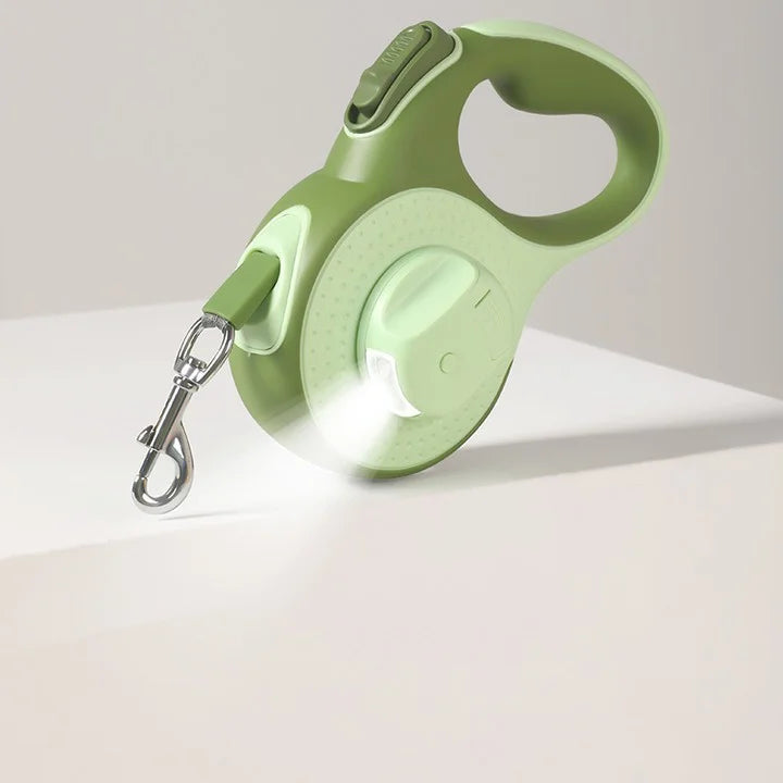 Automatic Retractable Dog Leash 5 Meters Long Teddy Dog Walking Rope Polyester Material for Small to Medium Sized Dogs