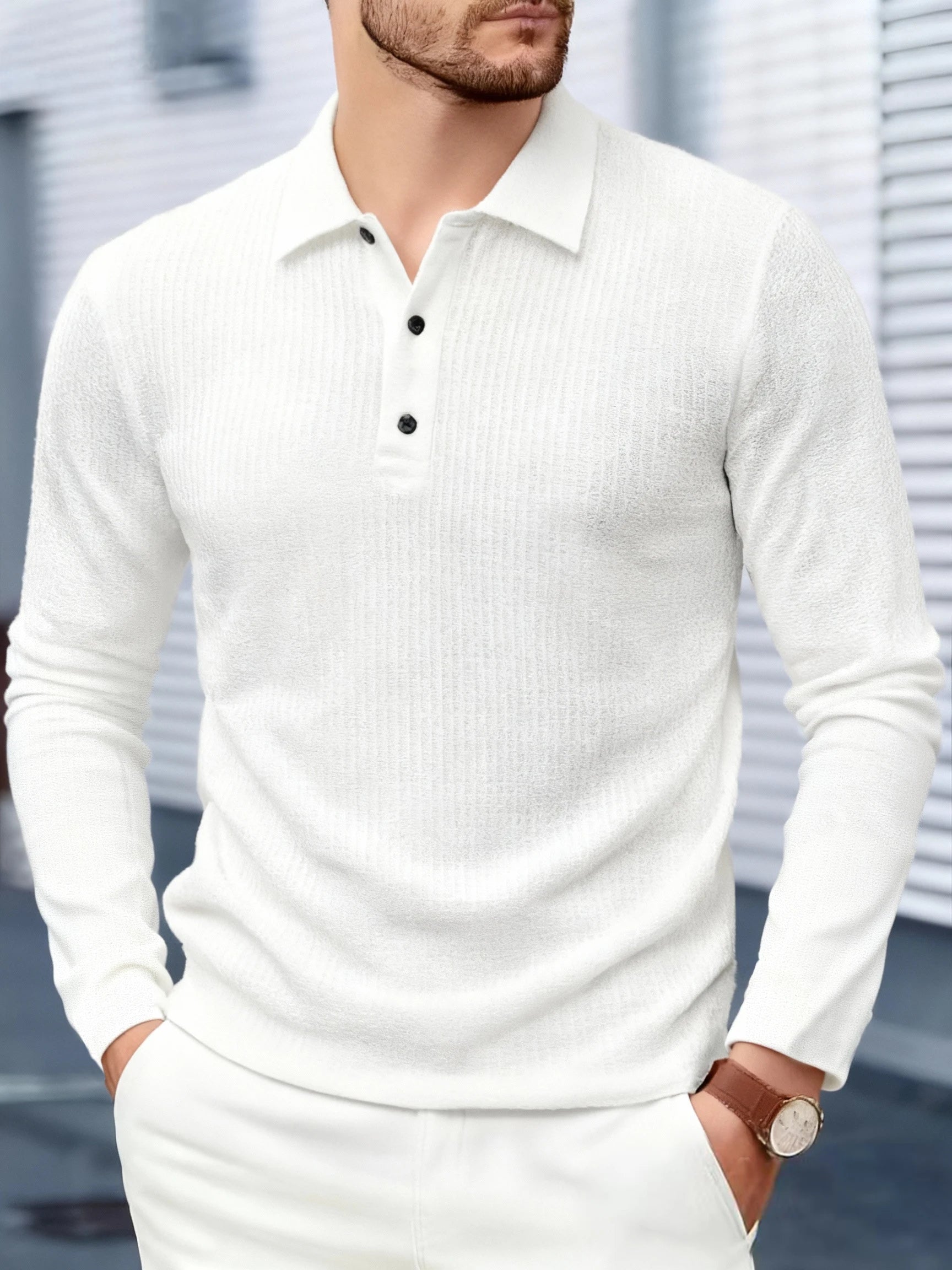 2026 New Men's Business Casual Long Sleeve Polo T-shirt Summer Comfortable Breathable Top male fFormal Occasions