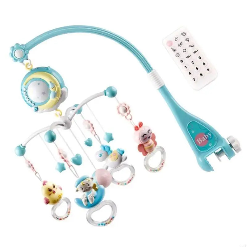 Hanging Rotating Rattles Music Box Musical Crib Mobile for Boy Girl 0-24 Month