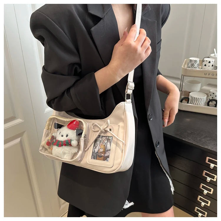 Design Sensation Single Shoulder Slant Crossbody Bag Basic Model Grain Bag Pain Bag for Girls Soft Synthetic Leather Sq...