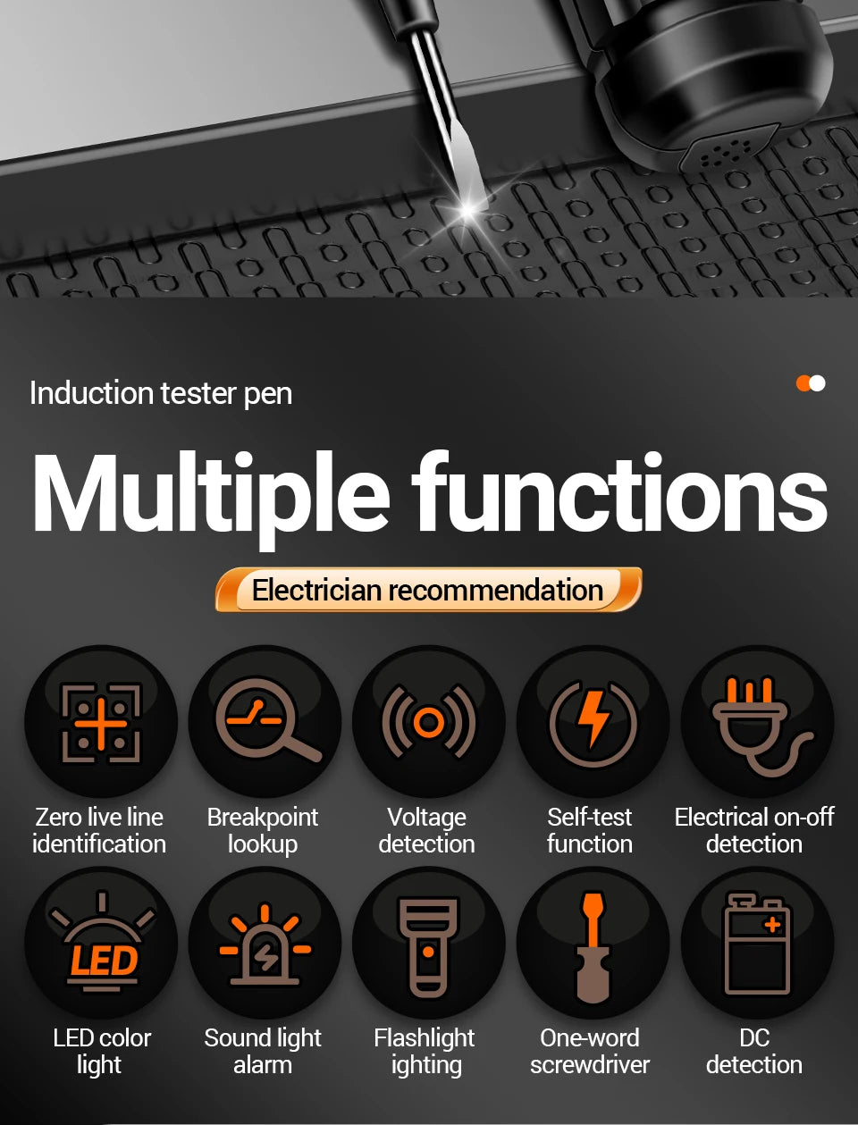 ANENG ST184 Digital Multimeter Clamp Meter True RMS Voltage Current Ohm Test+B15 Induction Tester Pen Electrician Detection Tool