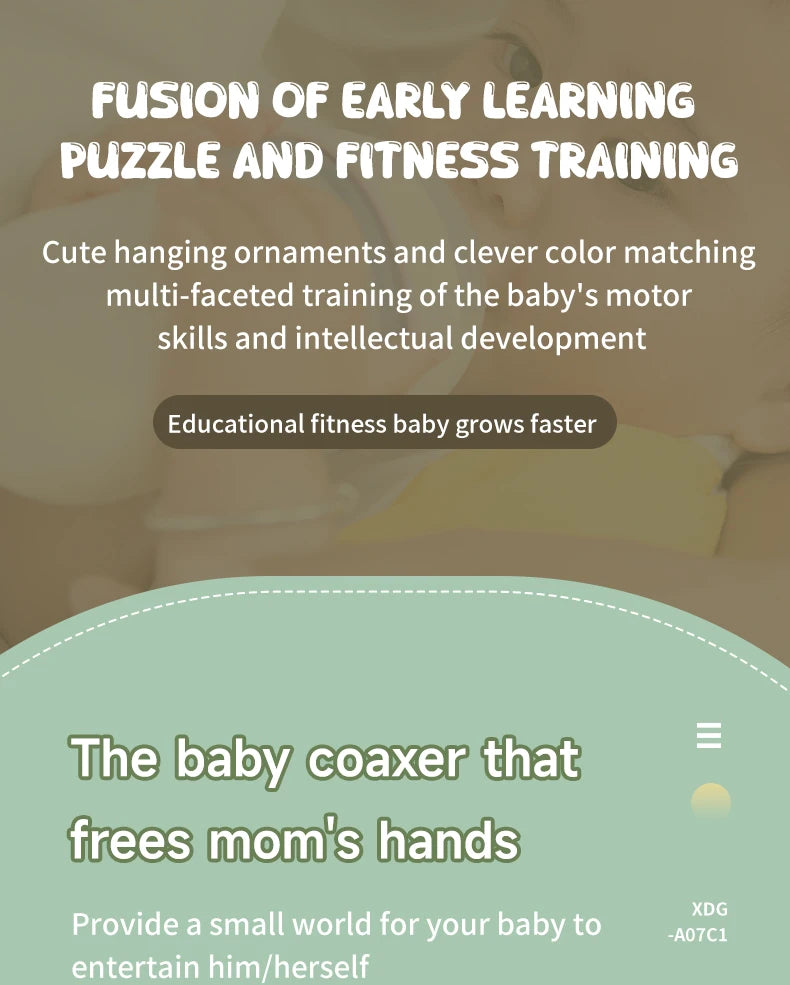 Multifunctional Baby Fitness Frame Crawling Mat Early Education Activity Fitness Room Toys Puzzle Game Mat Infant Rug Toys Gift