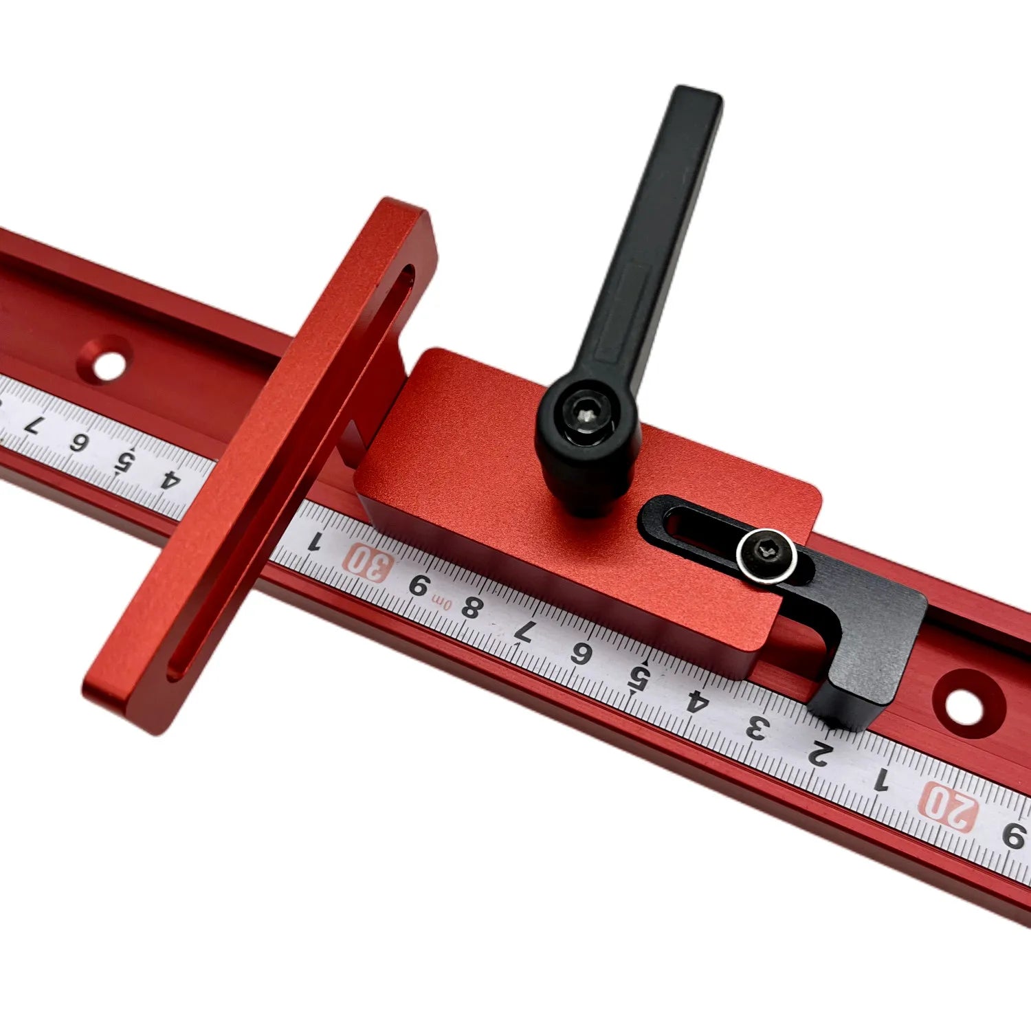 Miter Track Stop T-Slot T-Tracks Stop Chute Locator Aluminium Alloy Backing Connector for Woodworking Guide Rail Table Saw DIY