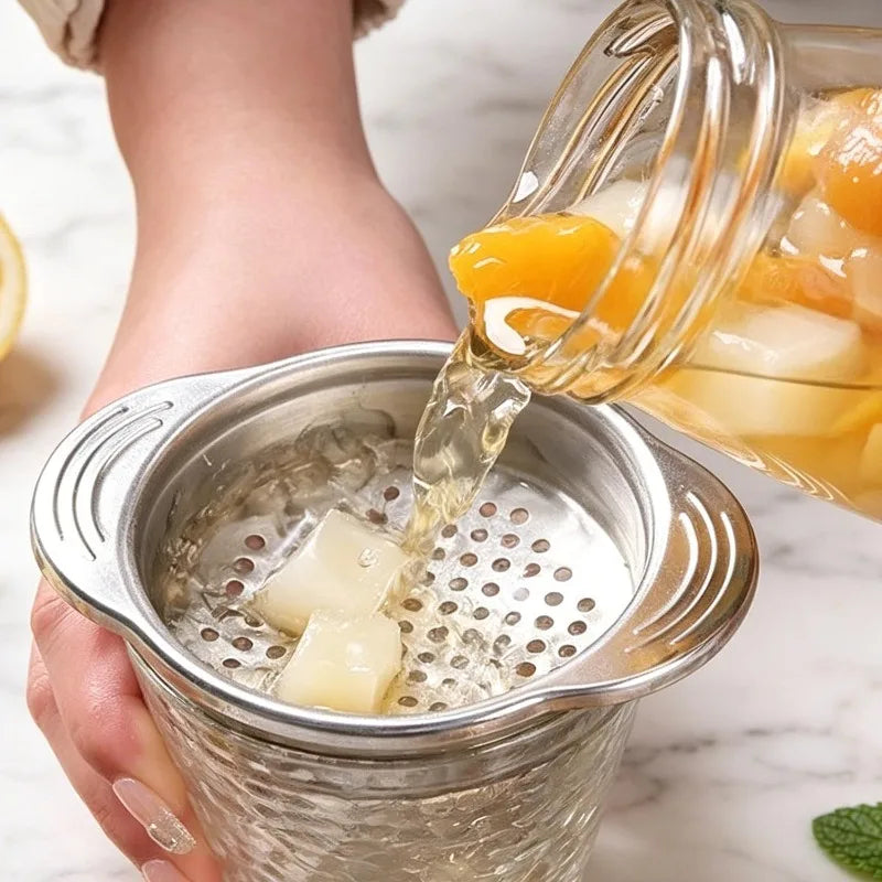 Can Strainer Stainless Steel Food Drainer Double Handle Compact Kitchen Gadget for Tuna Beans Vegetable Quick Drain Tool Durable