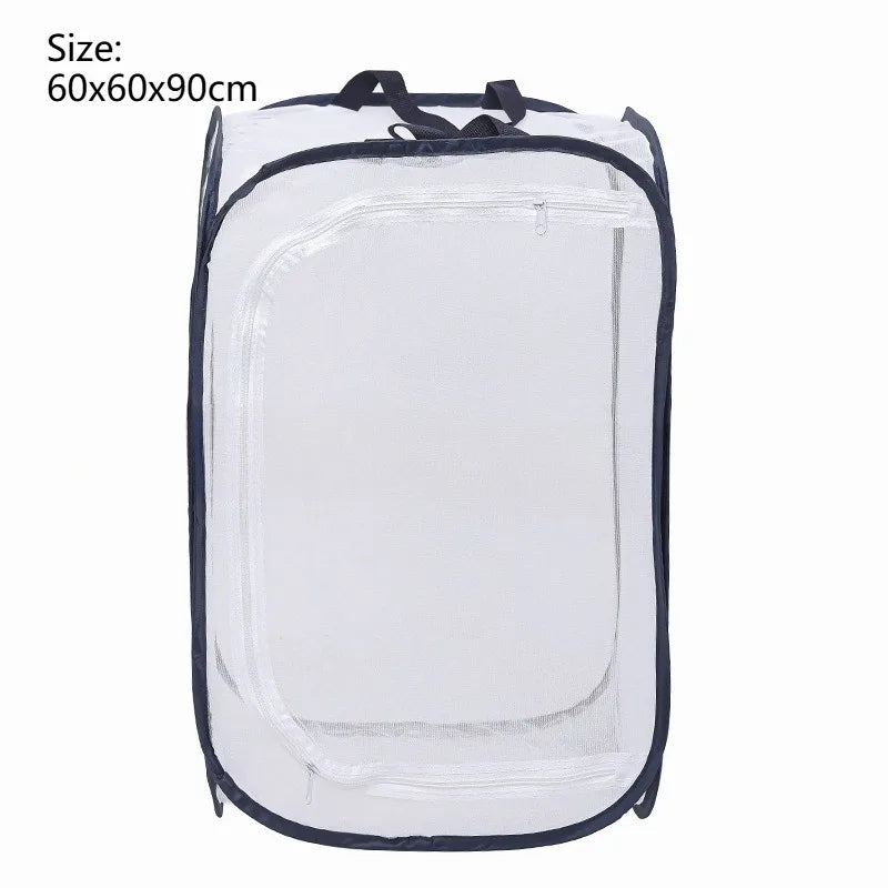 Portable folding insect breeding cage butterfly breeding hatching breathable transparent mesh box observation box insect house