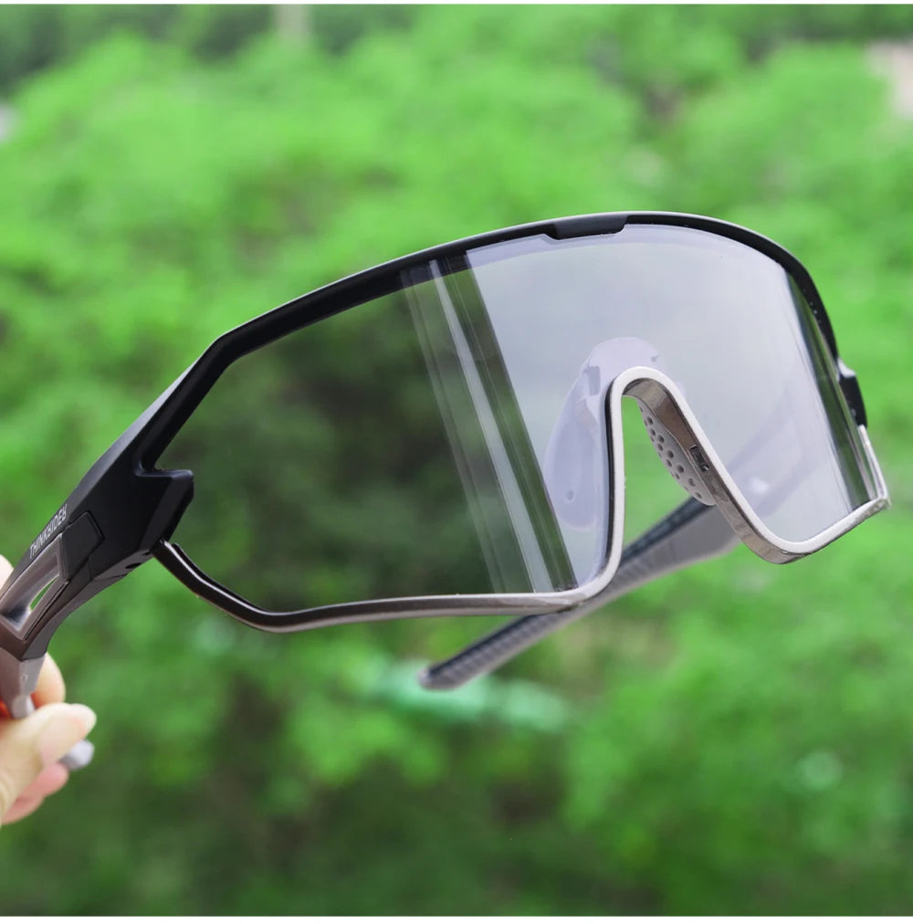 ThinkRider Bike Photochromic Cycling Glasses Bicycle Glasses Sports Men's Sunglasses MTB Road Cycling Eyewear Protection Goggles