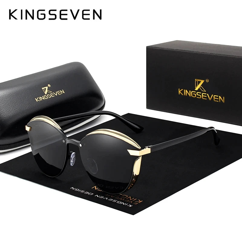 KINGSEVEN Cat Eye Polarized Sunglasses Women Luxury Ladies Fashion High Quality Driving Glasses Antu-UV400 Protection Eyewear