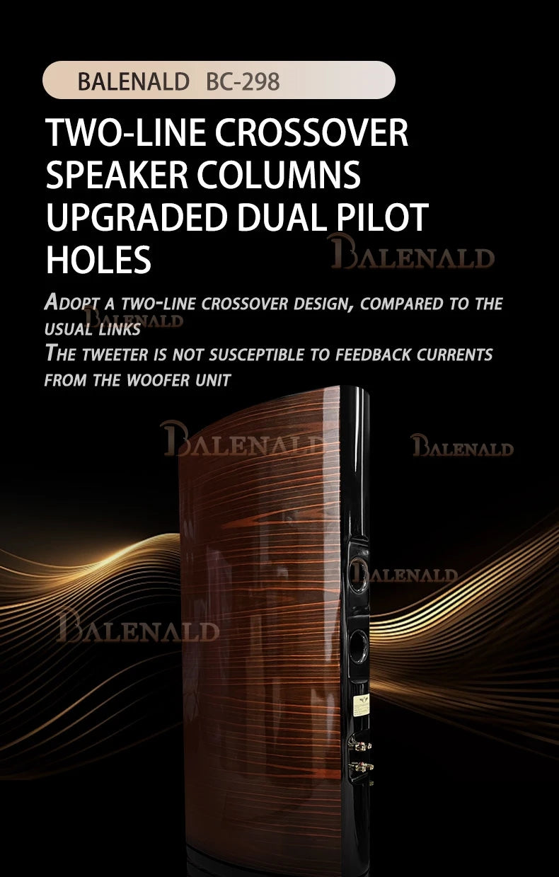 Balenald home theater system 298 floor-standing speaker hifi fever audio three-way dual 10-inch bass home speaker